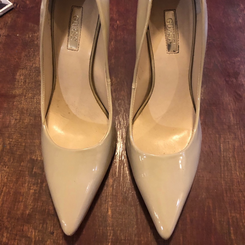 Guess Nude Patent Leather Heels